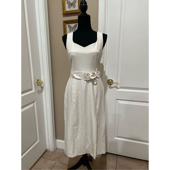 NWT Banana Republic cream midi dress - Picture 1 of 5